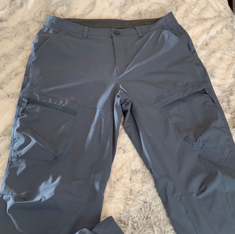 Eddie Bauer blue grey Polar 2.0 fleece lined zip fly winter warm pants size 10